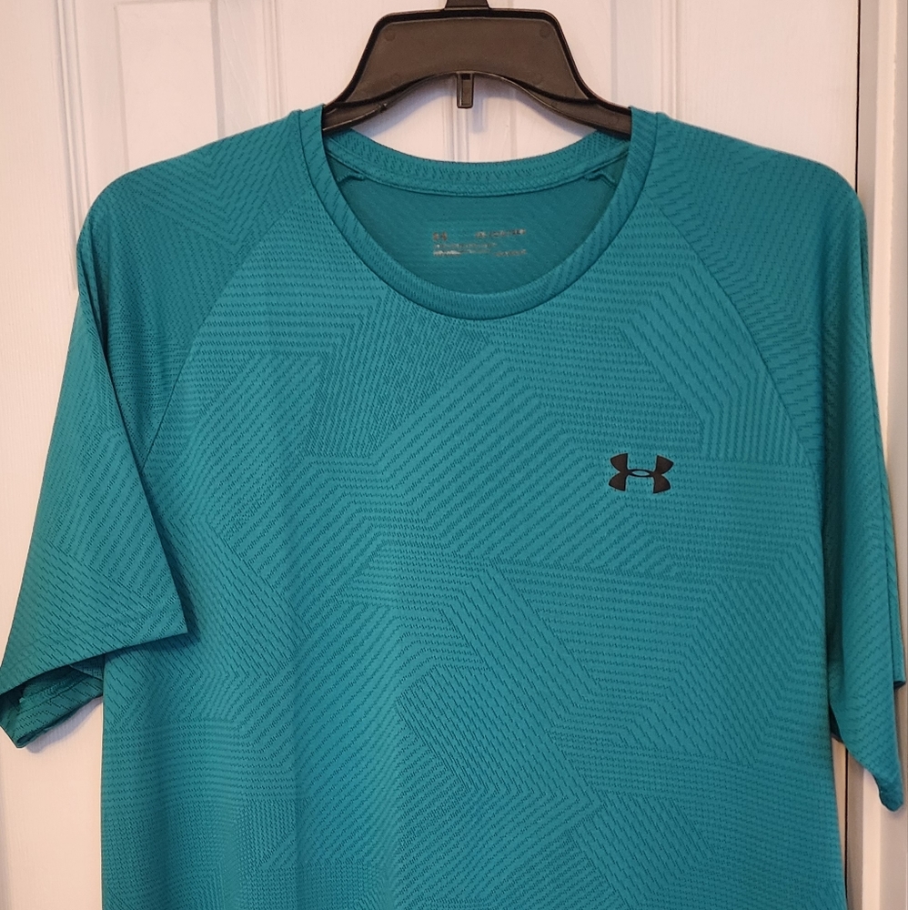 Mens Under Armour Teal Heatgear TShirt 2XL